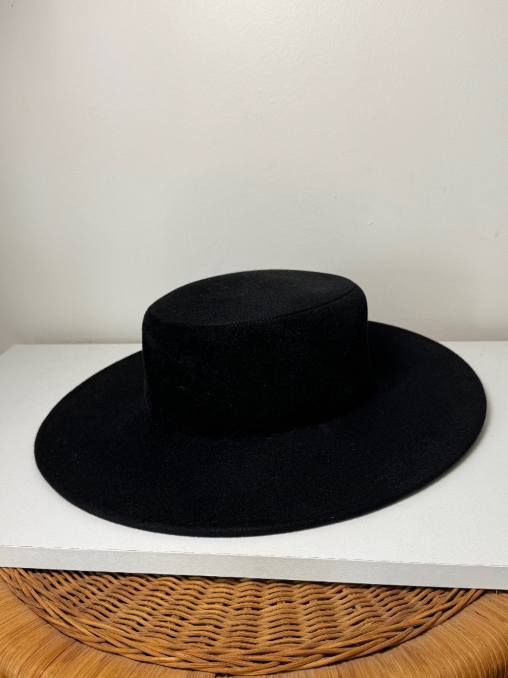 Vintage Frank Clive for Saks Fifth Avenue Black Wide Brimmed Hat
